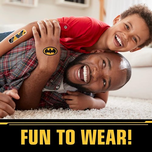 Batman Bandages - Superhero Adhesive Bandages for Kids | Flexible, 100 Count for Cuts & Scrapes