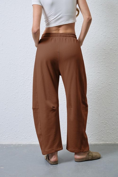 Hongsui Women's Wide Leg Pants - Soft Casual Sweatpants with Pockets & Elastic Waistband