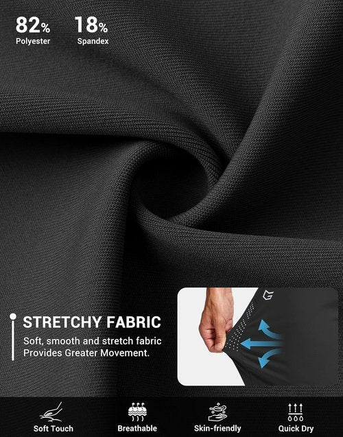 G Gradual Men's Joggers - Stretch Athletic Workout Pants with Zipper Pockets | Ideal for Gym & Running