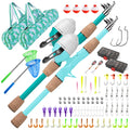 WIDDEN Kids Fishing Pole 2 Pack, Portable Telescopic Kids Fishing Poles for Boys and Girls, Fishing Rod and Reel Combo Kit with Tackle Box Bag Net, Best Fishing Pole for Toddler Youth and Beginners