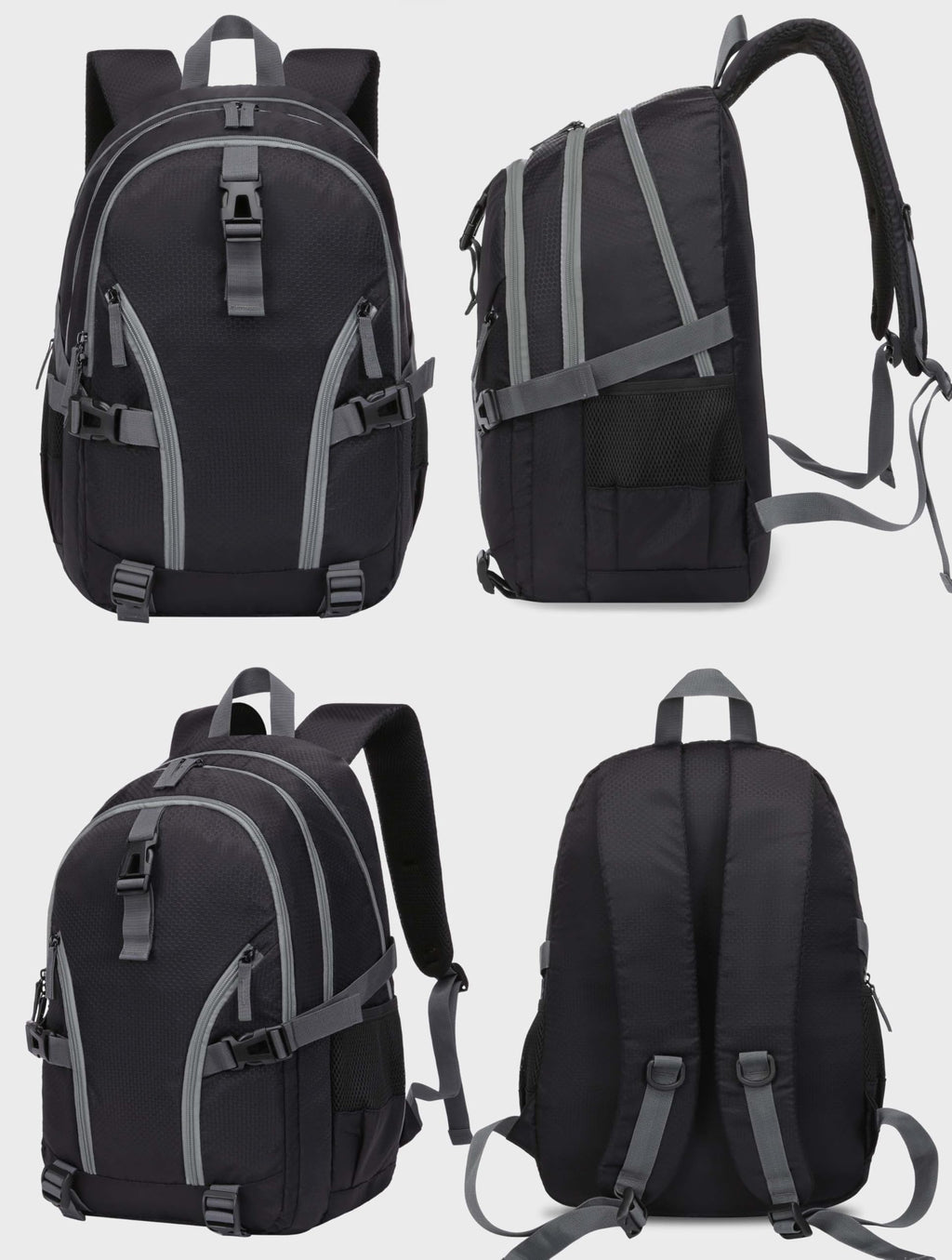 BLUEFAIRY High School Backpack for Girls Boys Middle School Bookbag for Kids Back to School Bag for College with Large Compartment Casual Daypack Mochilas para Niñas Adolescentes 18" Black