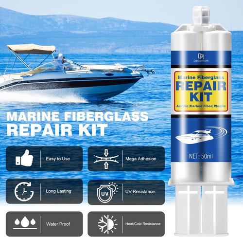 Marine Fiberglass Repair Kit - 3.4oz Gel Coat Epoxy Filler for Fast Repairs | Fix Scratches, Cracks, Holes
