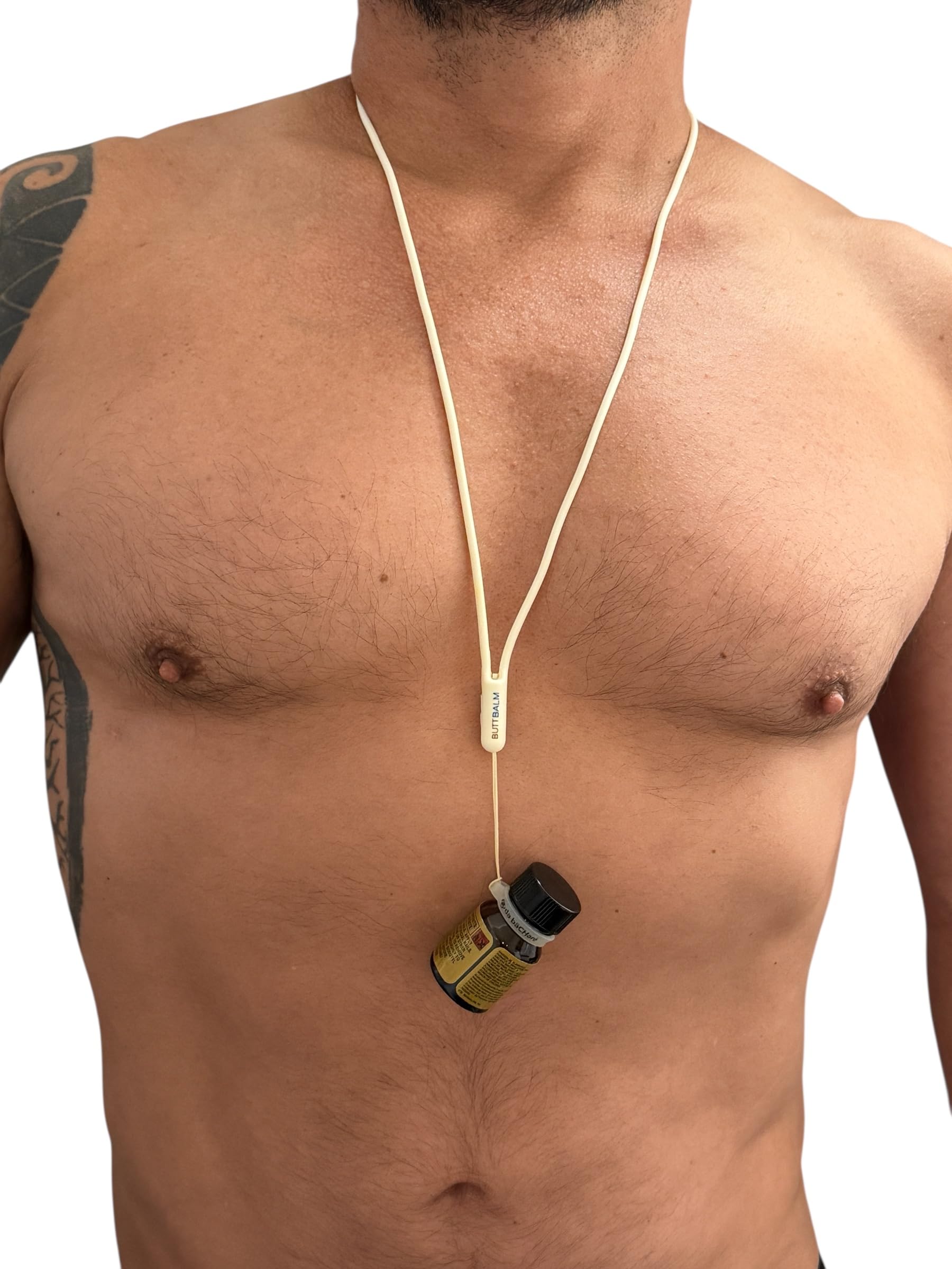 Poppers Holder Strap, Anti-Lost Lanyard, Including Strap String Holder, Silicone Rubber Rings for The Poppers Bottle. (White, Neck Strap)