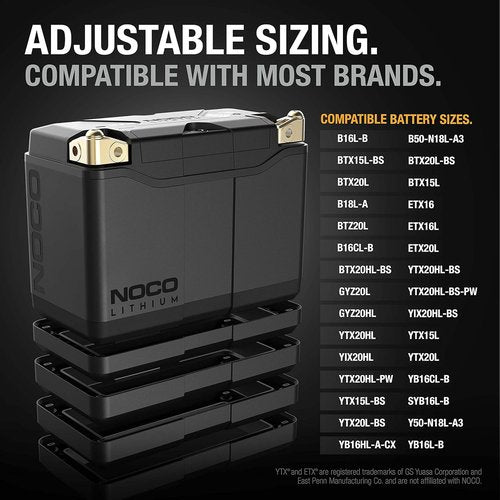 NOCO Lithium NLP20 | Ultra-Light 12V Lithium Powersport Battery - 7Ah, 600A Start Power, Intelligent BMS