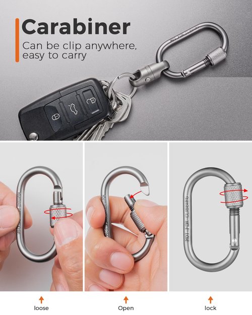 FEGVE Quick Release Magnetic Keychain, Strong Magnet Detachable Key Chain, Easy Pull Apart Key Holder for Car Keys, Outdoor (1, Matte)
