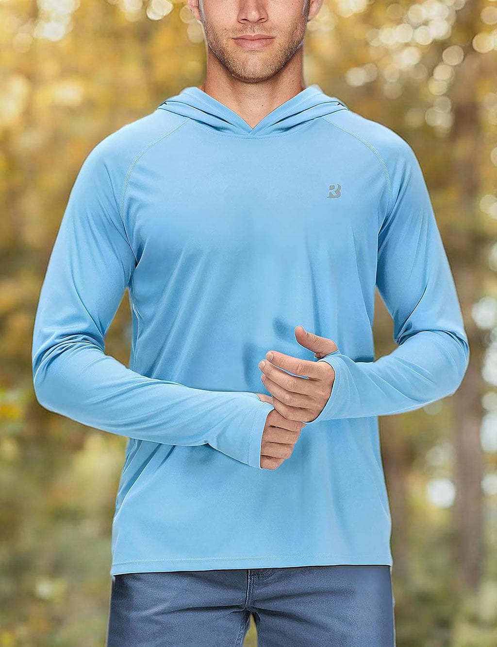 Roadbox Fishing Shirt for Men - UPF 50+ Long Sleeve UV Sun Protection Hoodie | Ideal for Outdoor Activities