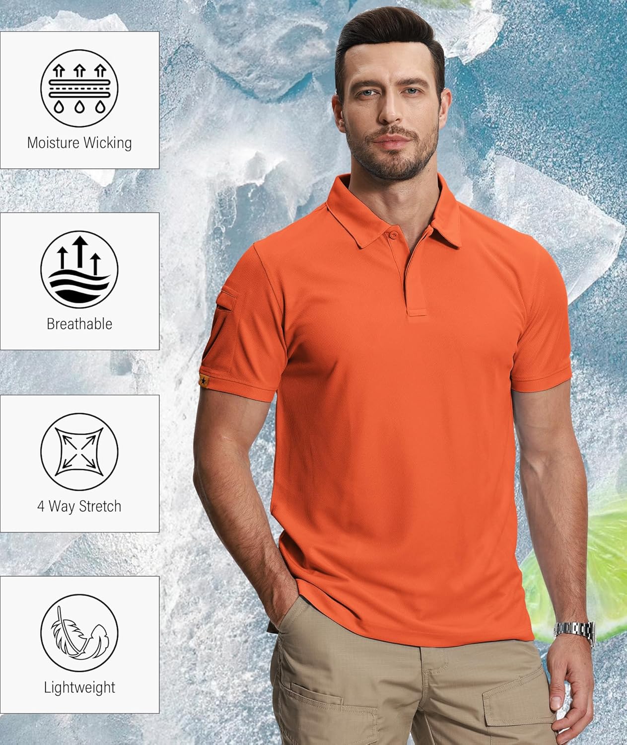 ZITY Men's Polo Shirts - 5 Pack Short Sleeve Moisture-Wicking Sports & Tennis T-Shirts
