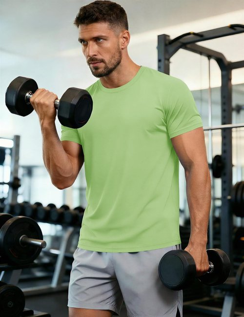 MAGCOMSEN Men's UPF 50+ Quick-Dry Athletic T-Shirt - Perfect for Running, Swimming & Workouts