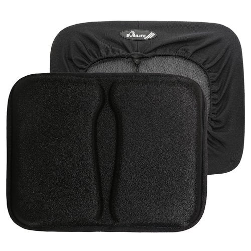 Gel Padded Seat Cushion Cover for Recumbent Bike & Rowing Machine - Extra Wide Thick Memory Foam with Gel Pad for Exercise Recumbent Bicycle and WaterRower, Concept2, for Women and Men Comfort