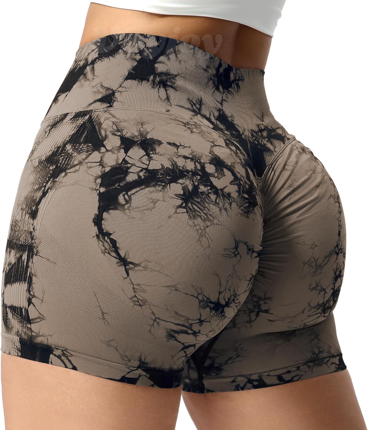 VOYJOY Women's Workout Shorts - Scrunch Butt Lifting Seamless Yoga Biker Shorts | 3.6" Length