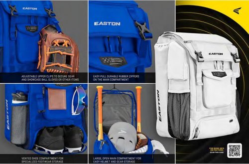 Easton MAV1 Backpack Equipment Bag - Versatile Baseball & Softball Gear | Multiple Colors Available
