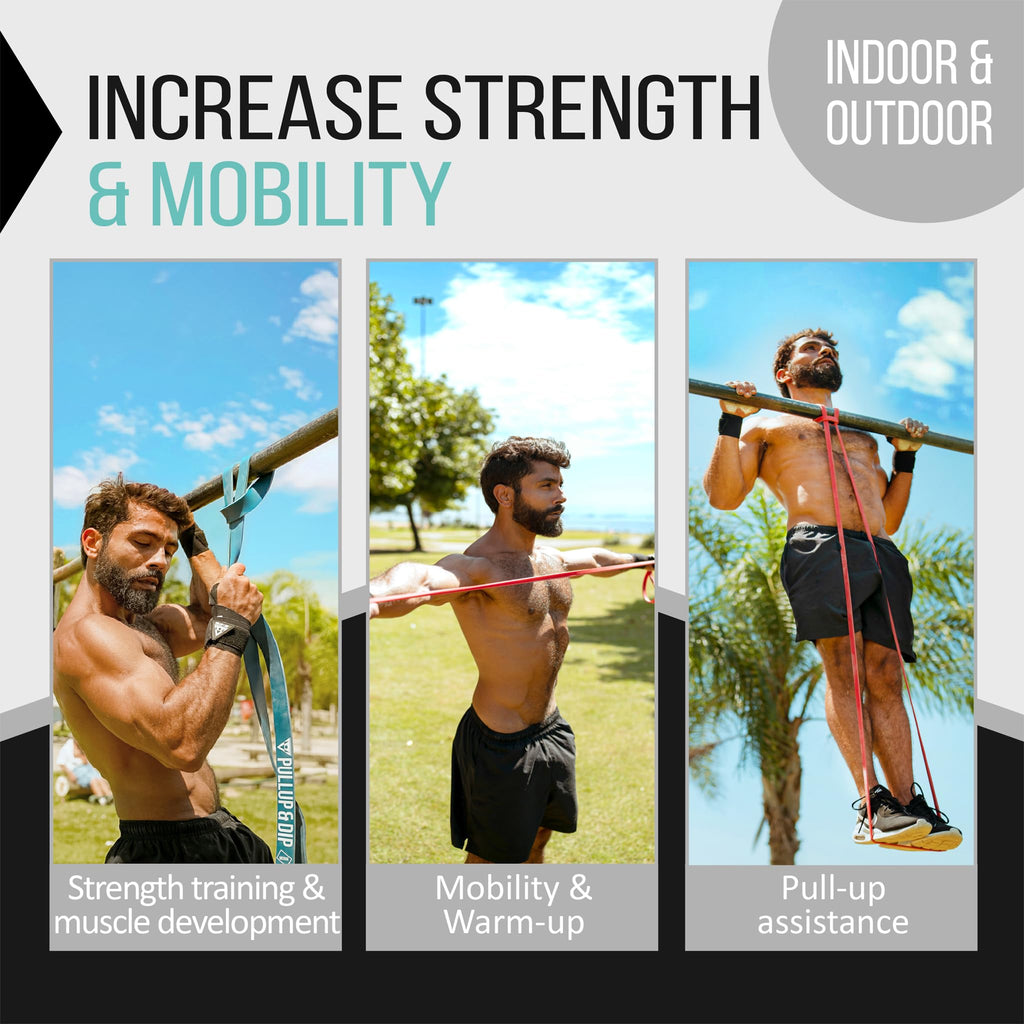 PULLUP & DIP Pull Up Assistance Bands Resistance Bands for Pull Up Assist, Resistance Band, Heavy Duty Resistance Bands, Inlcudes Exercise Ebook with 35 Exercises in Pull up Bands Assistance Bands