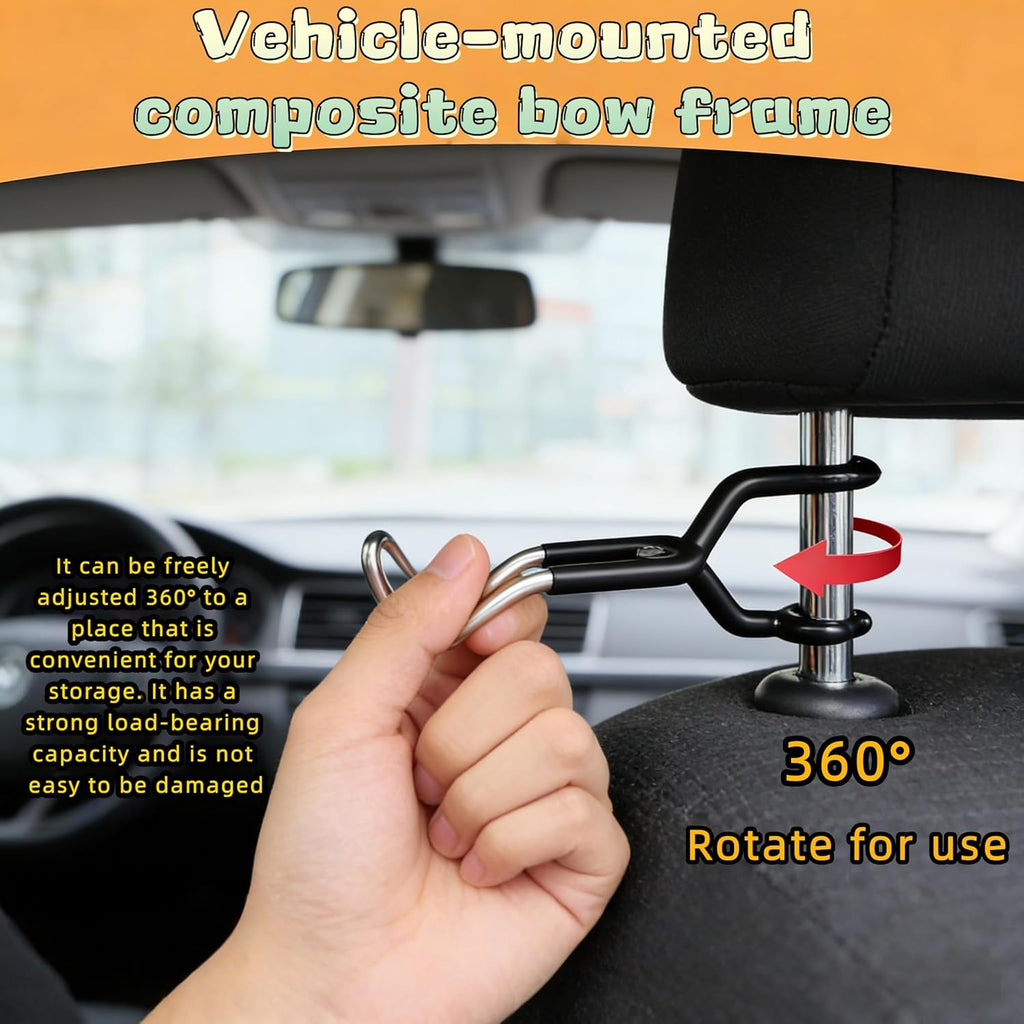 Skiennix 2-Pack Bow Hanger - Universal Headrest Mount for Truck & SUV | Quick Tool-Free Installation