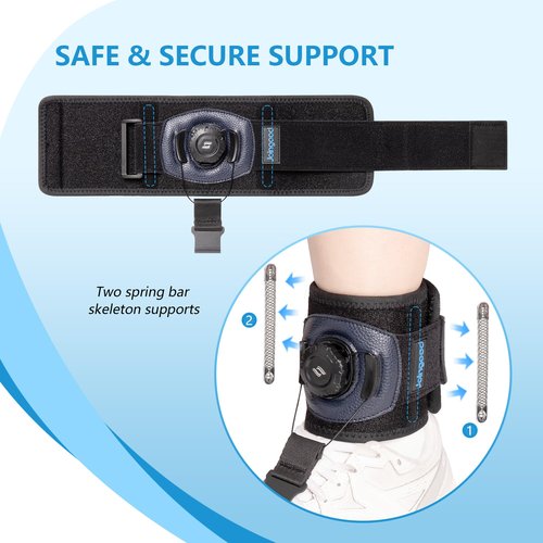 joingood AFO Foot Drop Brace for Walking with Shoes, Drop Foot Brace with Reel-Adjust Dorsiflexion Assist, Adjustable Foot Brace for Drop Foot Support, Fits Left or Right Foot for Women Men (S/M)