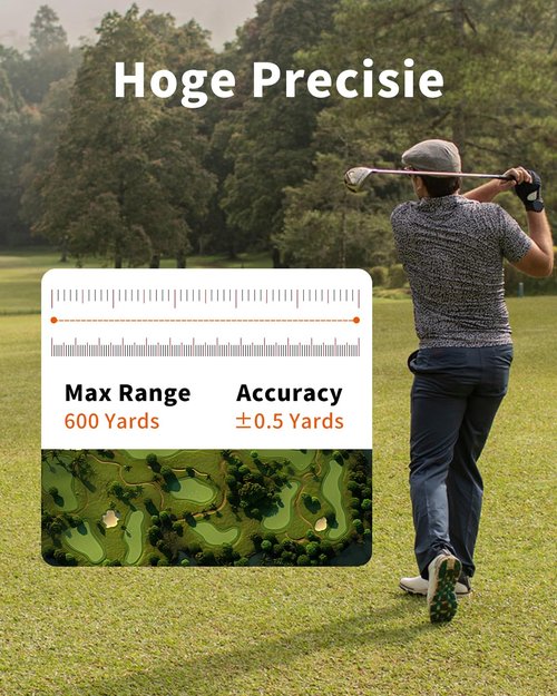 AOFAR GX-2S Golf Rangefinder Slope On/Off, Flag-Lock with Vibration, 600 Yards Range Finder, 6X 25mm Waterproof, Carrying Case, Free Battery, Gift Packaging
