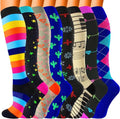 Bropite Compression Socks - 20-30 mmHg Circulation Support for Running, Travel & Yoga | 8 Pairs