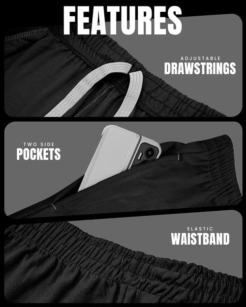NY Threads Men's Athletic Shorts - Quick Dry, Lightweight Running & Workout Gym Shorts with Pockets | 2 Pack