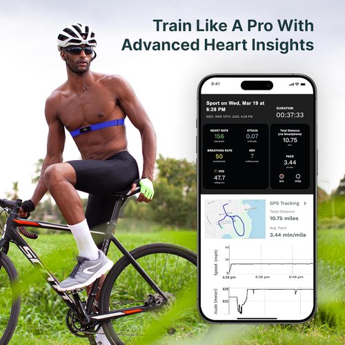 Frontier X2 Smart Heart Rate Monitor - Wearable Chest Strap with Real-Time Alerts & 20+ Fitness Modes