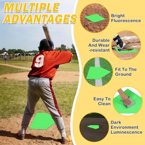Baseball & Softball 5-Piece Base Set - Durable Rubber Bases for Kids & Adults | Includes Training Balls & Storage Bag