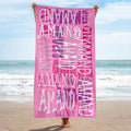 Jecivila Personalized Beach Towels for Kids - Quick Dry Microfiber, Custom Name, Large Size for Pool & Travel