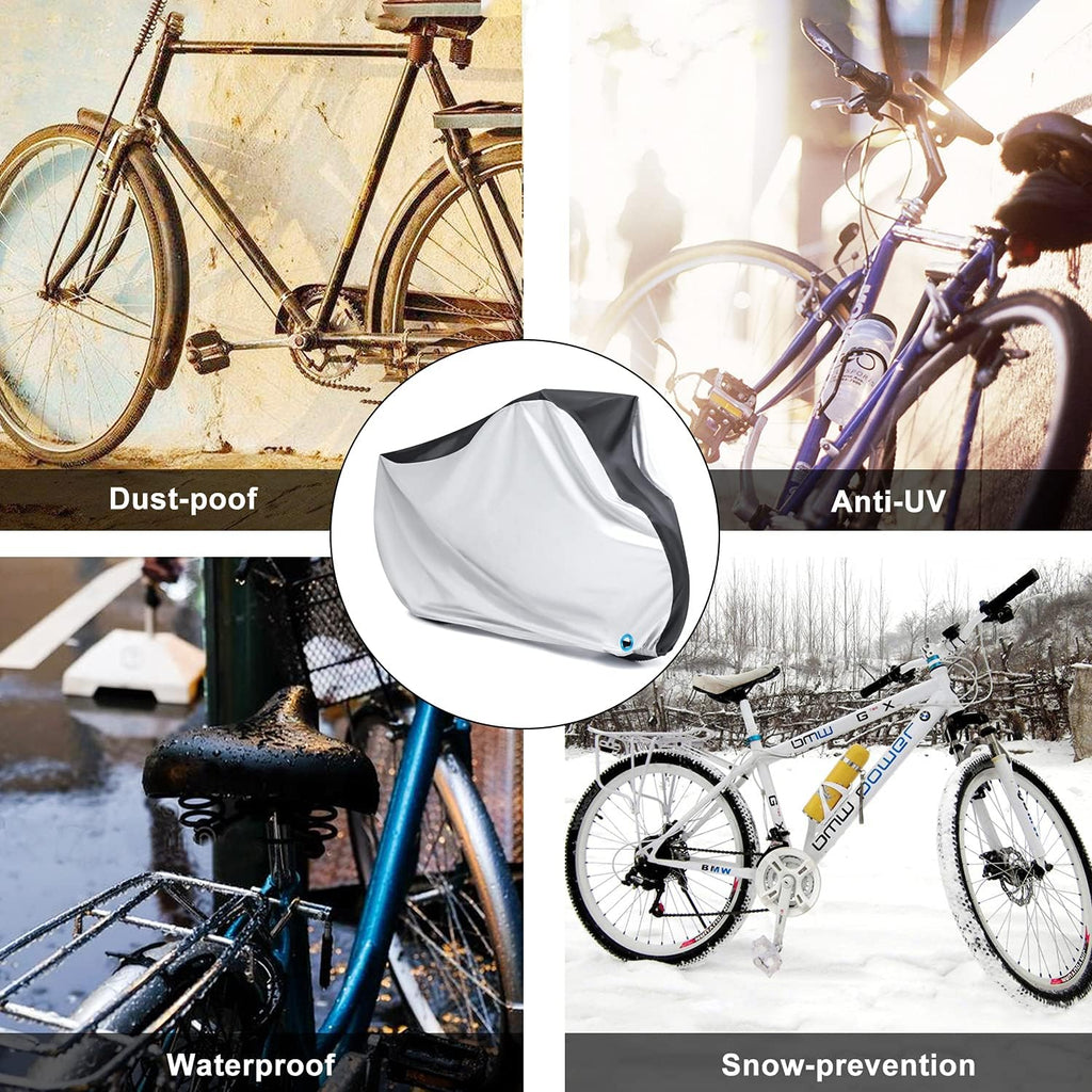 Skiennix Waterproof Bike Cover - Outdoor Bicycle Protection with Lock Hole for Mountain & Road Bikes