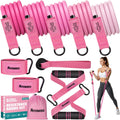 Skiennix Resistance Bands - 5 Level Workout Set with Handles for Women | Ideal for Yoga & Pilates