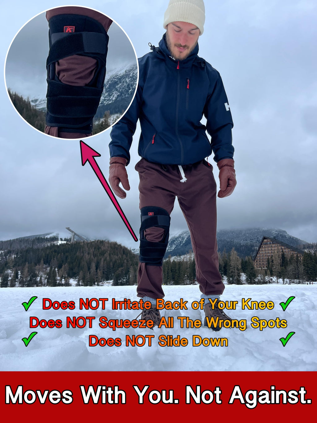 Hinged Knee Brace Support with Strap & Side Patella Stabilizers for Protection & Pain Relief for Arthritis, Meniscus Tear, ACL, MCL - Sports Compression Wrap for Running & Recovery - Men & Women