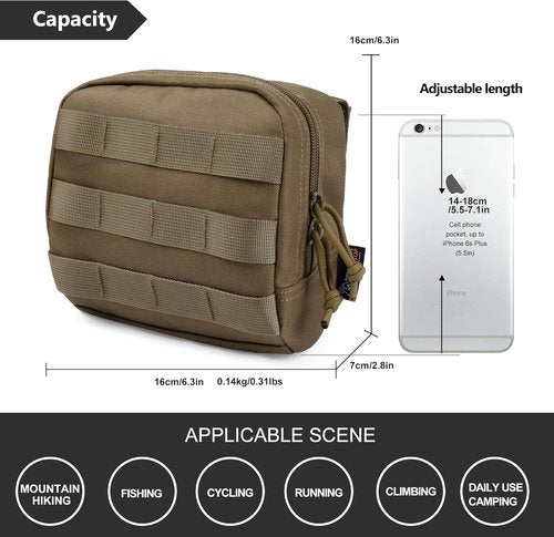 Mardingtop Tactical Utility Pouch - Military Molle EDC Tool Bag for Easy Organization | Compact Size