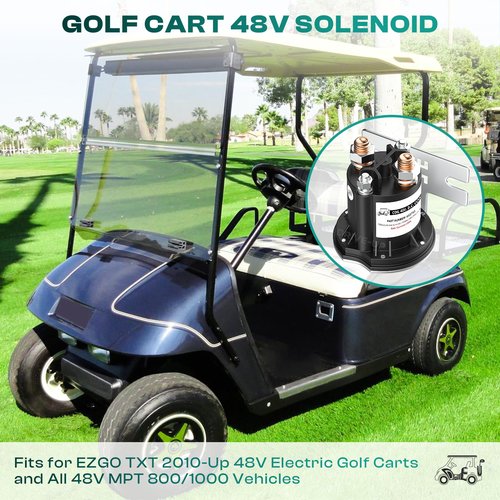 DRIVE UP 48 Volt Solenoid for EZGO TXT Electric 2010-Up & All 48V MPT 800/1000 Vehicles Golf Cart,OEM 612711