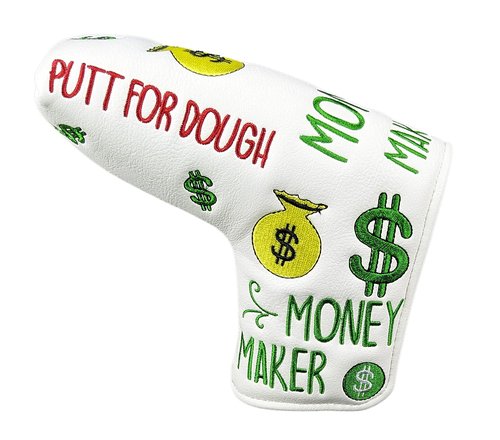 Foretra Golf Putter Cover - Magnetic Blade Mallet Putter Cover - Putt for Dough Golf Club Covers for Men Women Golfer Accessories Fits Scotty Ping Taylormade Callaway Odyssey