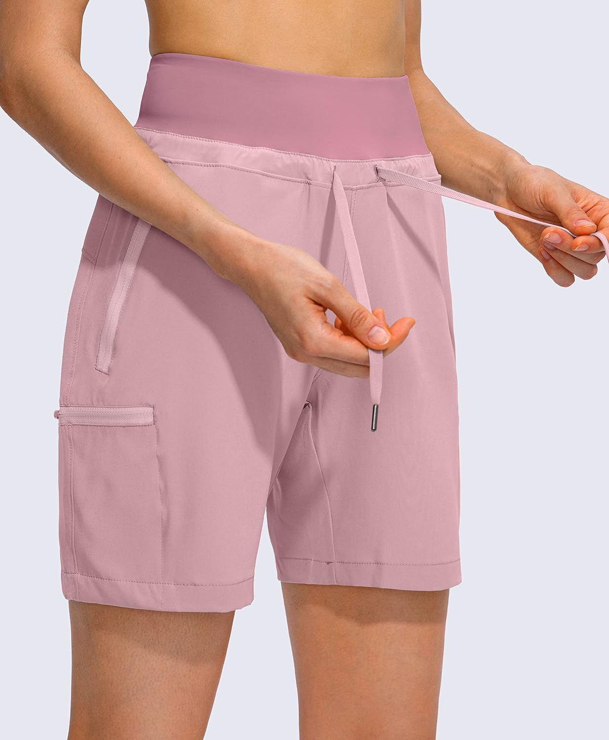 Obla Women's Hiking Cargo Shorts - Quick Dry, Soft High Waisted, 7-Inch Length for Summer Adventures