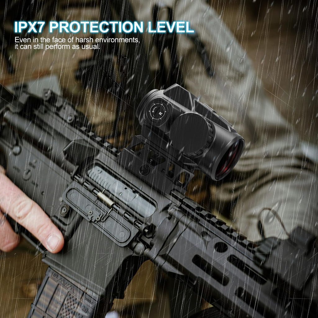 Feyachi V90 Red Dot Sight 2 MOA Compact Red Dot Scope Waterproof Shake Awake Rifle Scopes 1 x 25mm .75” Riser Mount