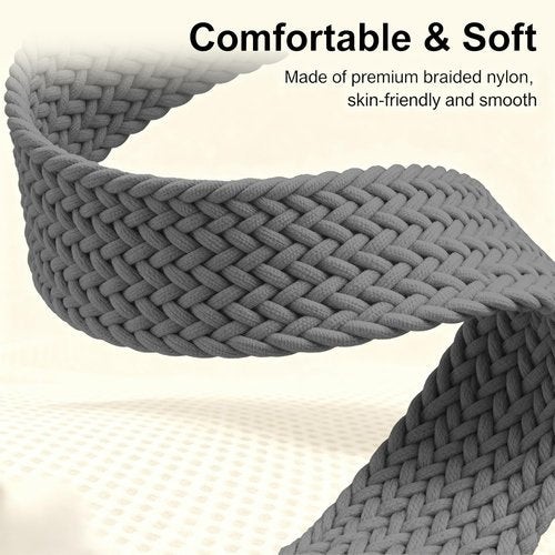 Elastic Bands for Garmin Forerunner 265/255/Venu 4 45mm/Forerunner 570(47mm)/Vivoactive 4/Venu 3/Venu 2 Watch Bands, 22mm Magnetic Braided Soft Nylon Straps for Amazfit Bip 6/5,GTR 3,GTR 2,2e Women Men