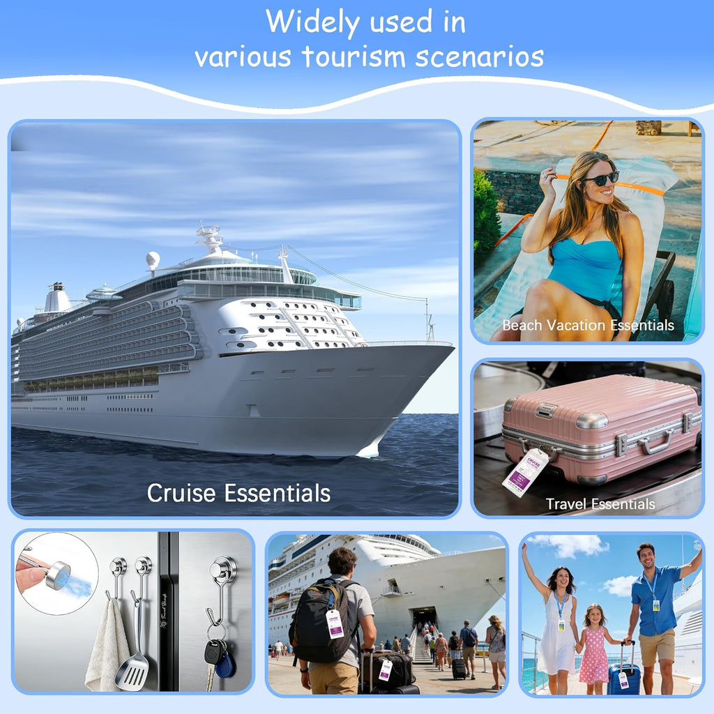 Skiennix Towel Band - Essential Beach & Pool Accessory with Magnetic Hooks | Perfect for Cruises & Vacations