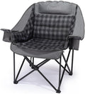 Pcuauld Camping Chairs for Adults Heavy Duty Padded Folding XL Camp Chairs with Cup Holder, Supports 500lbs, Oversized Large Outdoor Widen Comfy Lawn Chairs for Tailgating Sports Beach Yard