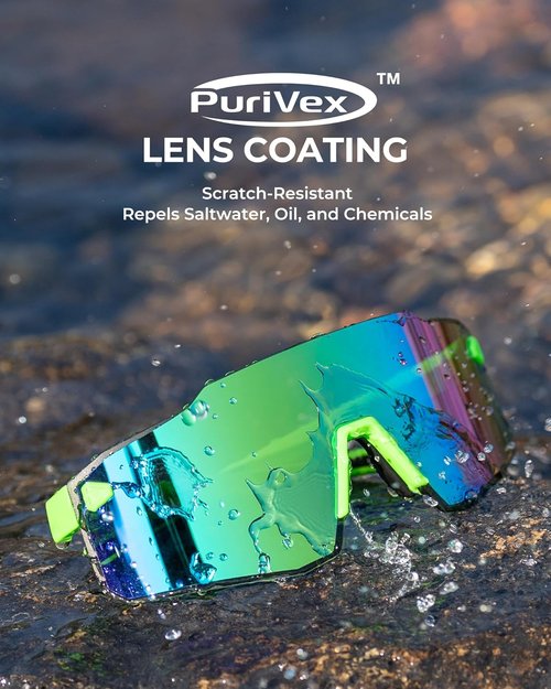 KastKing Etowah Polarized Fishing Sunglasses - PuriVex Lens Coating, Rimless Wrap Design, Unisex
