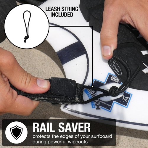 Ho Stevie! Premium Surf Leash - Tangle-Free, Lightweight 1/4" Cord - Feels Like Surfing Leashless - 6/7/8/9 Feet