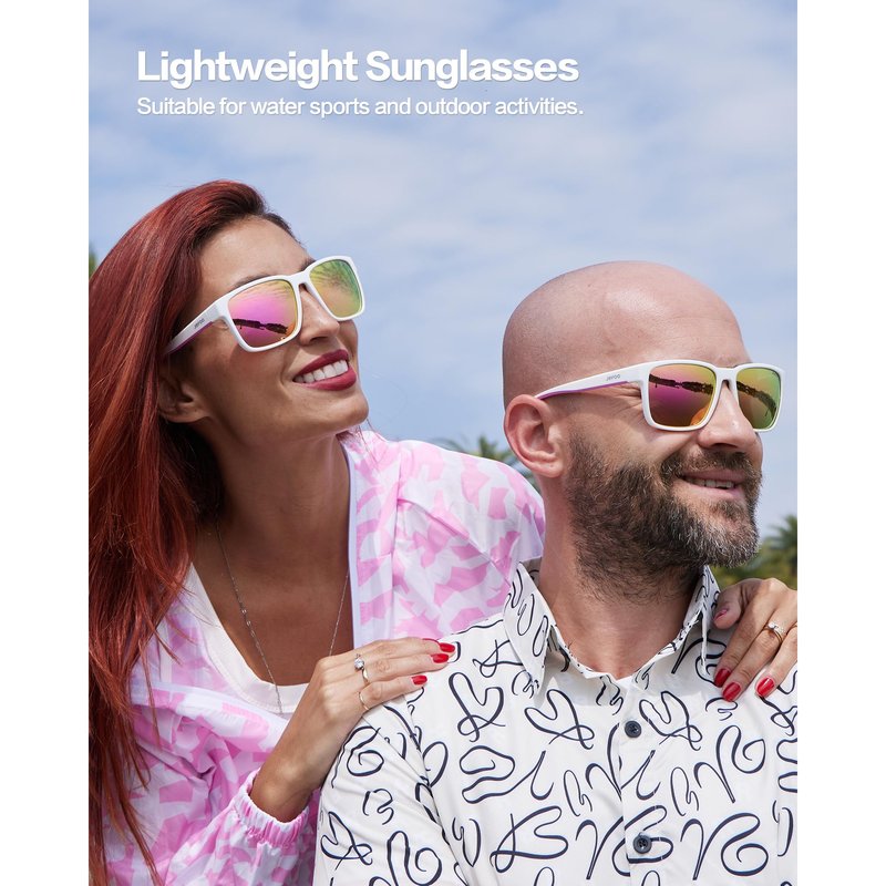 Jefoo Polarized Fishing Sunglasses for Men Women Kayaking Surfing Driving Lightweight Sports Sun Glasses UV Protection