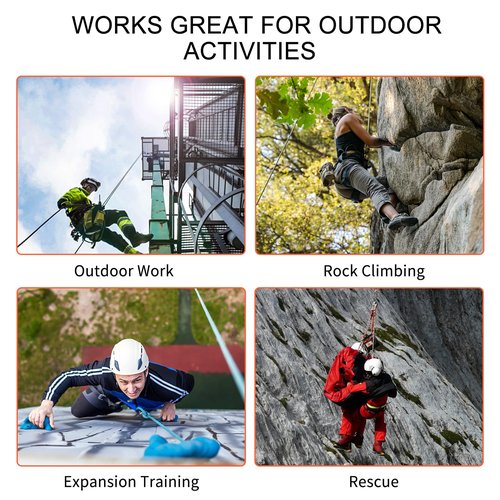 NewDoar 100% Kevlar Braided Friction Hitch,5620 MBS,Prusik Arborist Rope, Abrasion/Flame Resistant, High Strength Rescue Rigging Hammocks(1pcs)