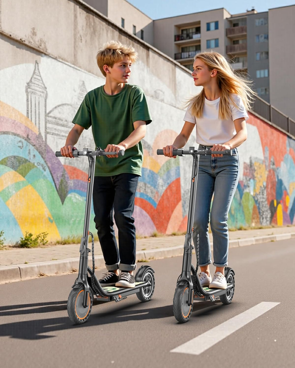 Sigravy Electric Scooter for Adults - Foldable Commuter E-Scooter with 500W Motor, 19 MPH, 21 Miles Range, Dual Suspension