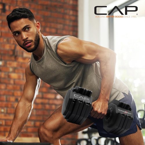 CAP ADJUSTABELL Adjustable Dumbbell Weights - Versatile Singles & Pairs | 12.5 lb, 25 lb, 55 lb Options