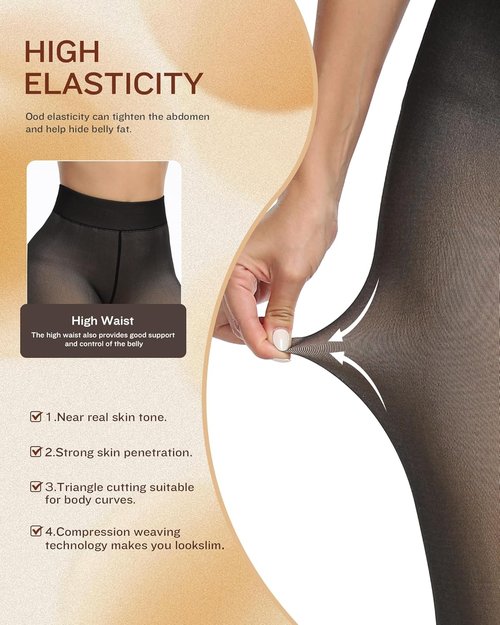 CHRLEISURE Women's Fleece Lined Tights - Warm & Cozy Thick Winter Leggings for Ultimate Comfort
