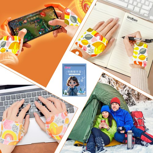 Hand Warmers 20 Pairs for Women and Children, Air Activated Heated Gloves, Warm Gloves for Hands & Toes, No Shaking, Heating in 5 Minutes, for Indoor Use, Worn Under Gloves Outdoors