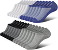 Wernies No Show Socks for Men - Low Cut Ankle Cotton Socks with Non-Slip Grips | Sizes 6-10 & 11-13