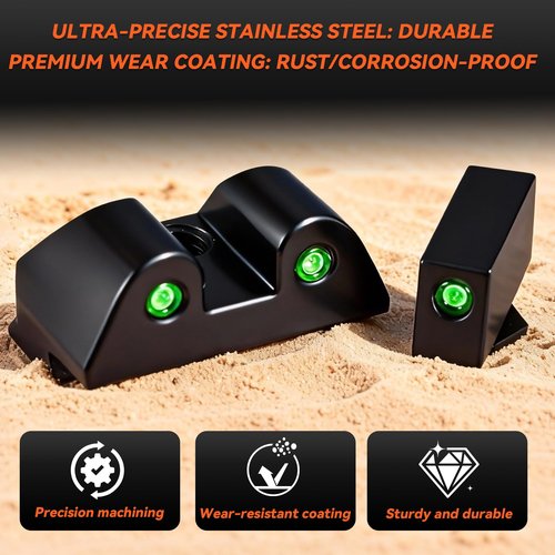 Lukvcoe Tritium Handgun Sight, High-Visible Front & Rear Night Sights for Glock 17, 17L, 19 to 35, 37, 38, 39, 40 and 41 Handguns Models, with Self Luminous Low-Light Tritium Dots.