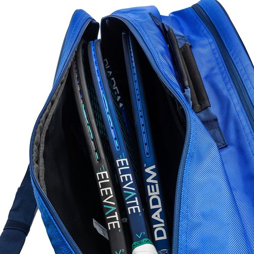 Diadem Tour v3 9PK Tennis Racket Bag – Holds Up to 9 Rackets, Adjustable Shoulder Straps, Separate Shoe Compartment, Durable Travel Gear for Players of All Levels (Black)