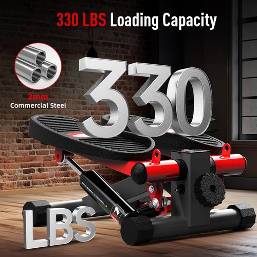 HARISON Mini Stepper - Portable Under Desk Exercise Machine with LCD Monitor | 300LBS Capacity