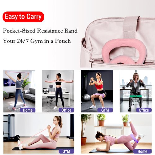 Full Body Resistance Bands Set for Women & Men, Professional Upper & Lower Body Workout Bands for Arms, Legs, Glutes, Yoga, Strength Training, Home Gym Fitness Equipment (GreenPurple 4pcs)