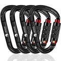 JRSGS Climbing Carabiner 25KN Large Carabiner Clip Auto Locking Carabiner Obtained UIAA Certification Heavy Duty Carabiners Suitable for Rock Climbing, Camping, Gym,Rescue