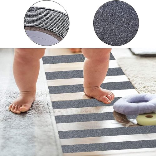 Farady Grip Tape Strong Adhesive Anti Slip Grip Tape Heavy Duty Non Skid Waterproof Safety Friction Tape for Stair, Ramps, Steps, Walkways, Floors, Indoor/Outdoor (Grey, 4in x 50ft), HB03390